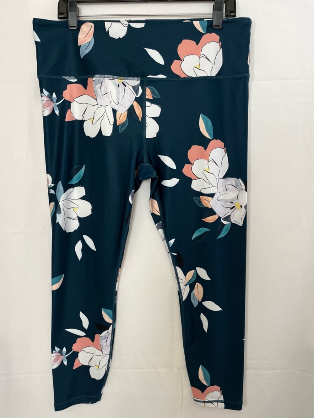 NWT Athleta Dark Green Floral High-Rise Leggings XL - Picture 2 of 7